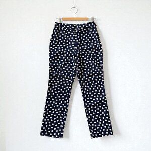 Kate Spade Cloud Dot Jacquard Cropped Pant Womens Size 0 Office Preppy Polka Dot
